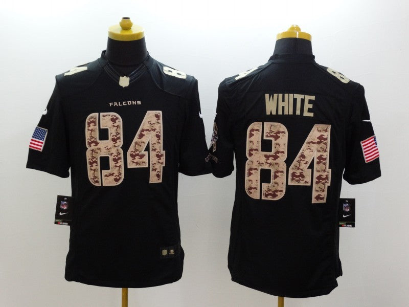 Men's Atlanta Falcons Roddy White #84 Black Game Player Jerseys