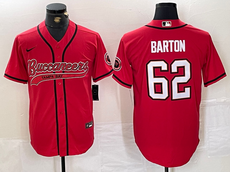 Men's Tampa Bay Buccaneers Graham Barton #62 Red Game Jerseys