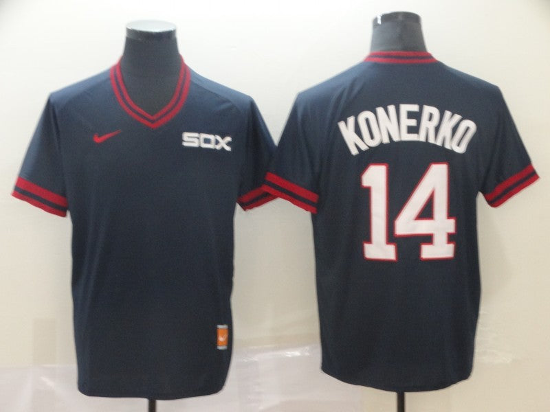 Men's Chicago White Sox Paul Konerko #14 Navy Replica Baseball Jerseys