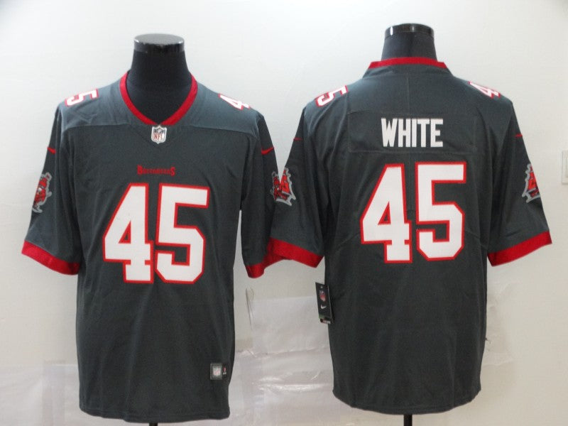 Men's Tampa Bay Buccaneers Devin White #45 Gray Game Jerseys