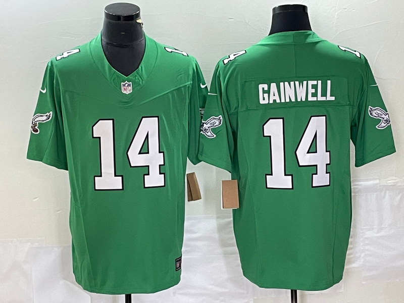 Men's Philadelphia Eagles Kenneth Gainwell #14 Kelly Green Game Jerseys