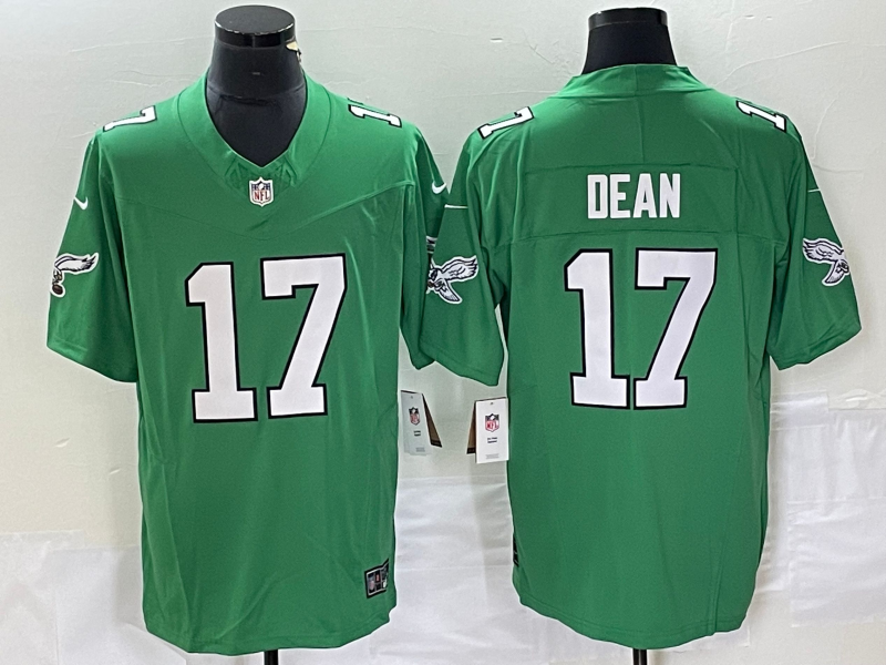 Men's Philadelphia Eagles Nakobe Dean #17 Kelly Green Game Jerseys