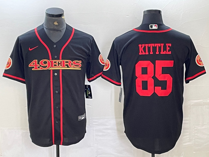 Men's San Francisco 49ers George Kittle #85 Black Joint Edition Player Jerseys