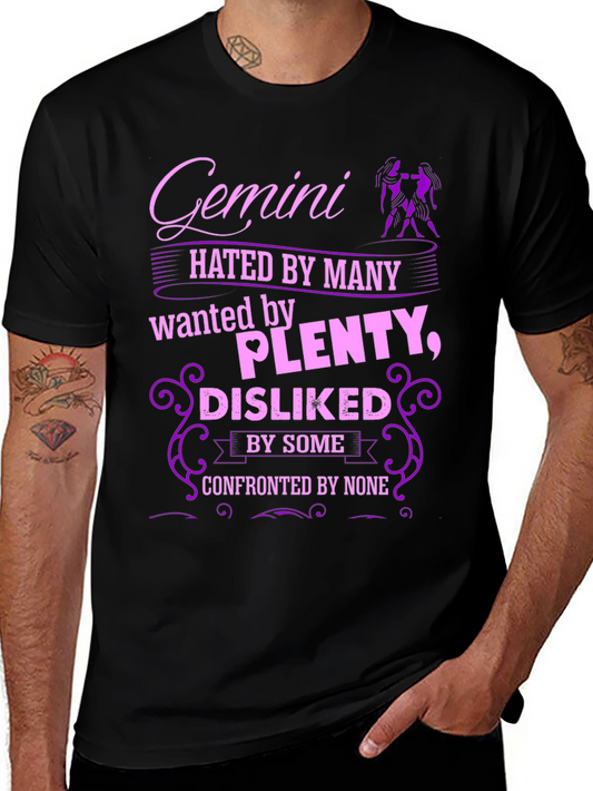 Gemini Zodiac Graphic T-Shirt - Hated by Many Wanted by Plenty