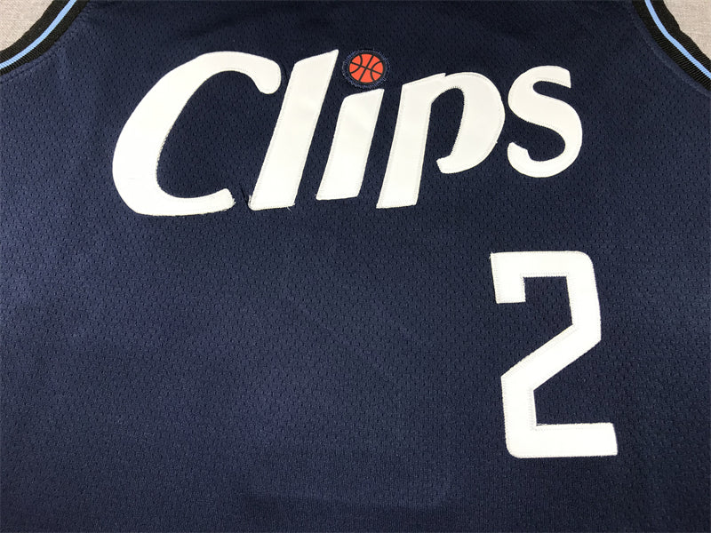 Men's LA Clippers Kawhi Leonard #2 Navy 2023/24 Swingman Jerseys - City Edition