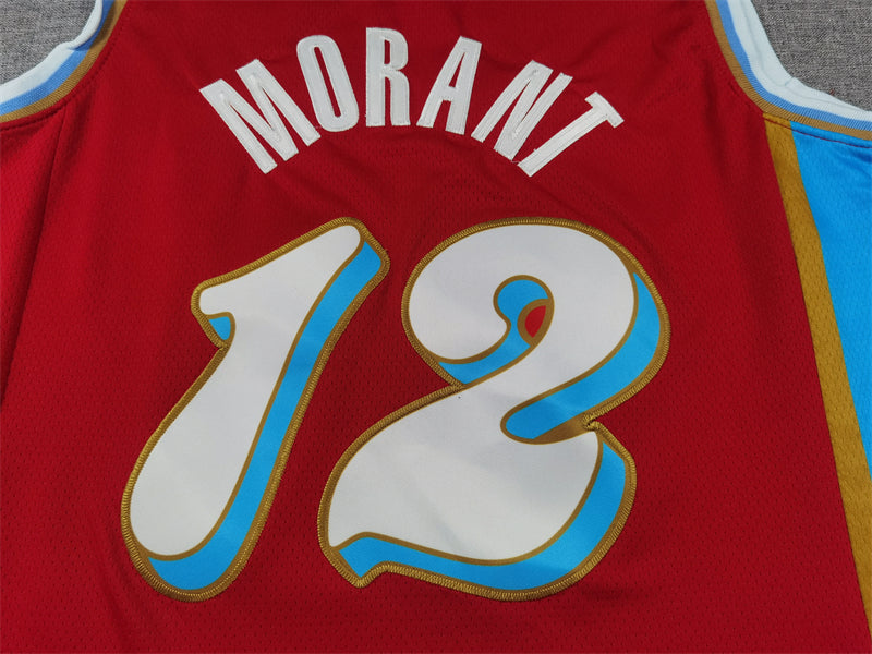 Men's Memphis Grizzlies Ja Morant #12 Red 2024/25 Swingman Player Jerseys - City Edition