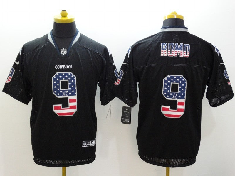 Men's Dallas Cowboys Tony Romo #9 Black Game Jerseys