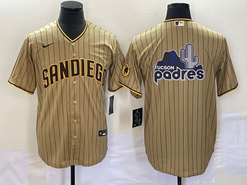 Men's San Diego Padres Tan Alternate Replica Team Jerseys
