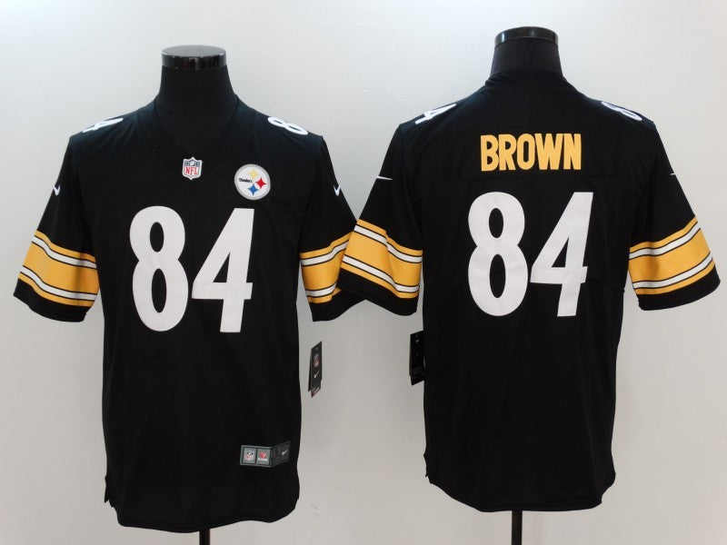 Men's Pittsburgh Steelers Antonio Brown #84 Black Game Jerseys