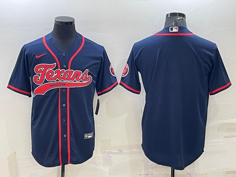 Men's Houston Texans Navy Blank Jerseys