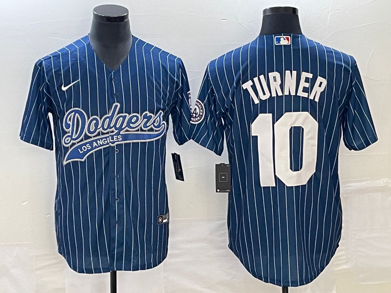 Men's Los Angeles Dodgers Justin Turner #10 Blue Player Jerseys Joint Edition