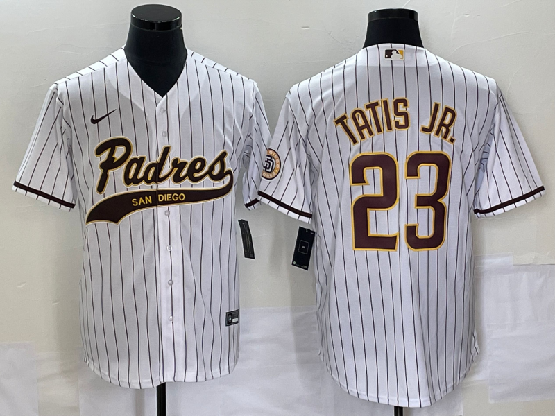 Men's San Diego Padres Fernando Tatis Jr. #23 White Replica Player Jerseys Joint Edition