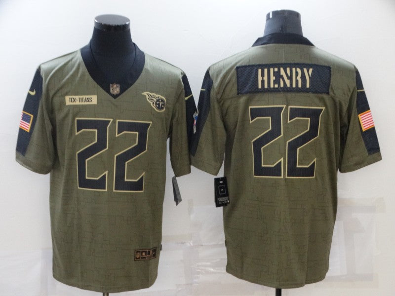Men's Tennessee Titans Derrick Henry #22 Brown Game Jerseys