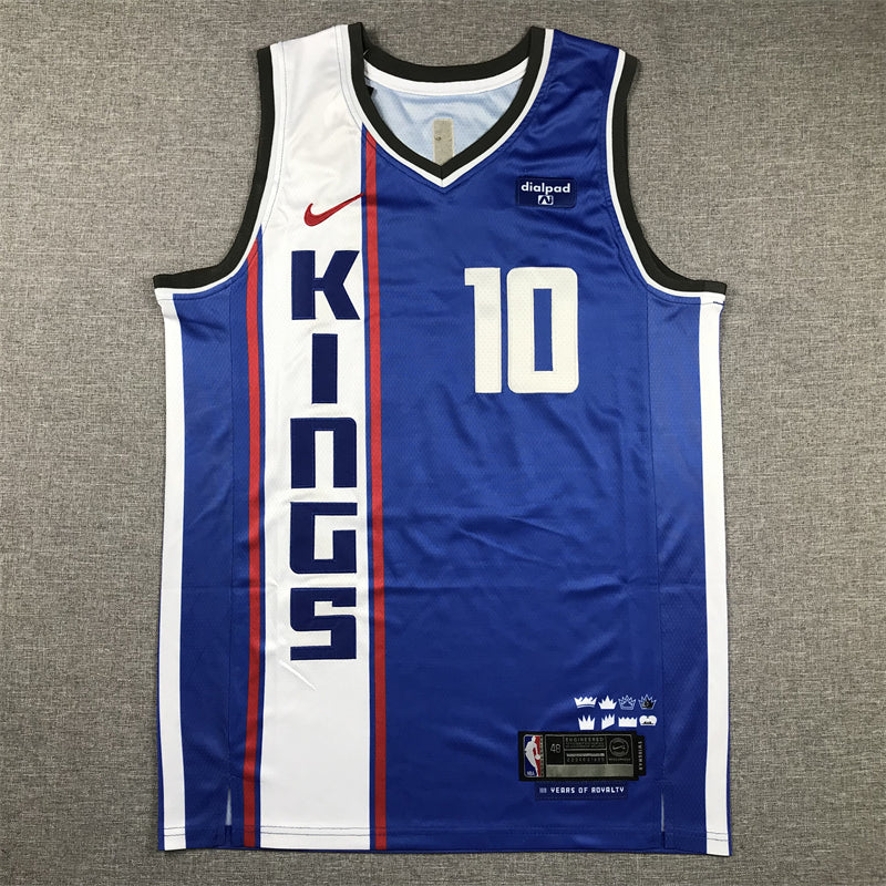 Men's Sacramento Kings Domantas Sabonis #10 Blue 2023/24 Swingman Jerseys - City Edition