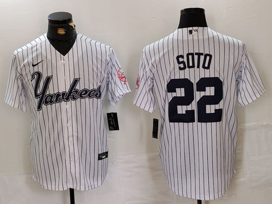 Men's New York Yankees Juan Soto White Replica Player Jerseys