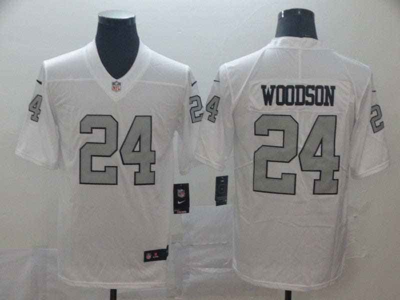 Men's Las Vegas Raiders Charles Woodson #24 White Game Jerseys
