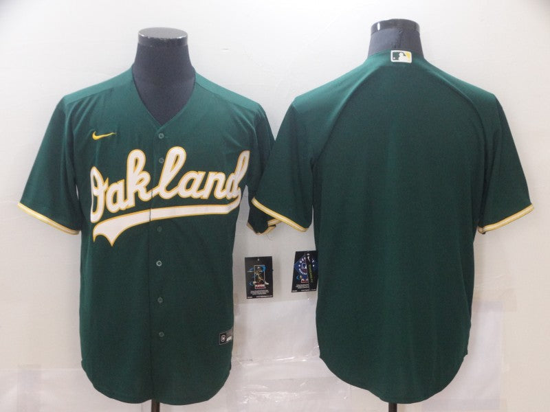 Men's Oakland Athletics Kelly Green Alternate Replica Blank Jerseys