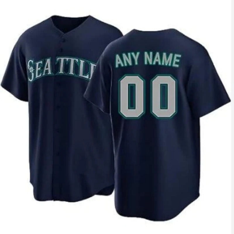 Men's Seattle Mariners Navy Alternate Replica Custom Jerseys