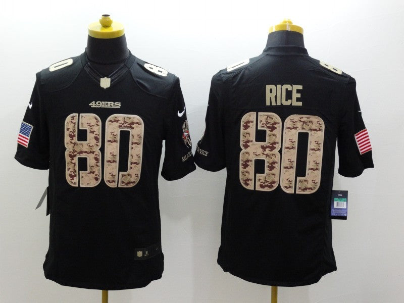 Men's San Francisco 49ers #80 Jerry Rice Black Game Jerseys