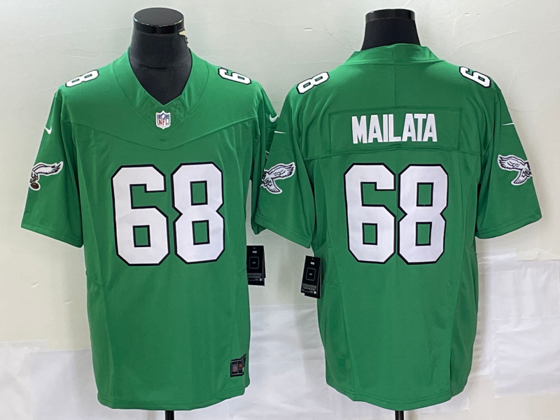 Men's Philadelphia Eagles Jordan Mailata #68 Kelly Green Game Jerseys