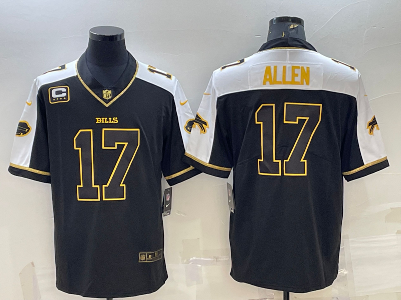 Men's Buffalo Bills Josh Allen #17 Black Player Jerseys