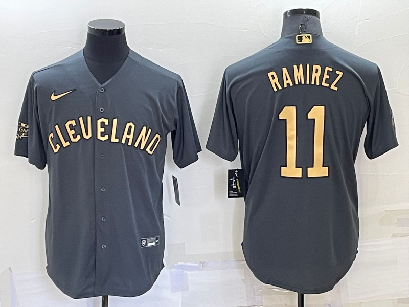 Men's Cleveland Guardians Jose Ramirez #11 Gray Replica Player Jerseys