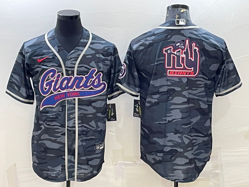 Men's New York Giants Grey Camouflage Game Jerseys