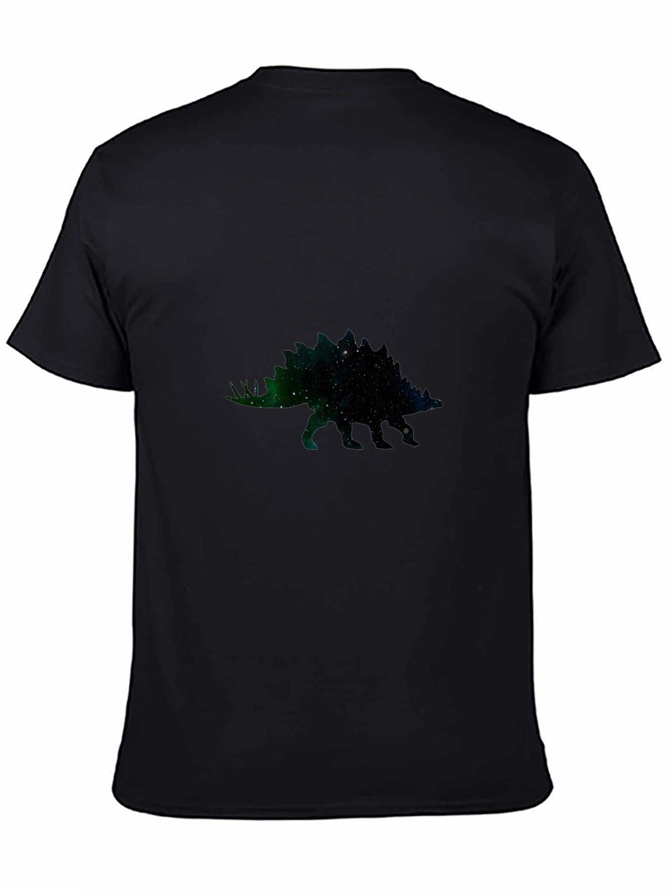 Galaxy Stegosaurus Graphic Tee - Black