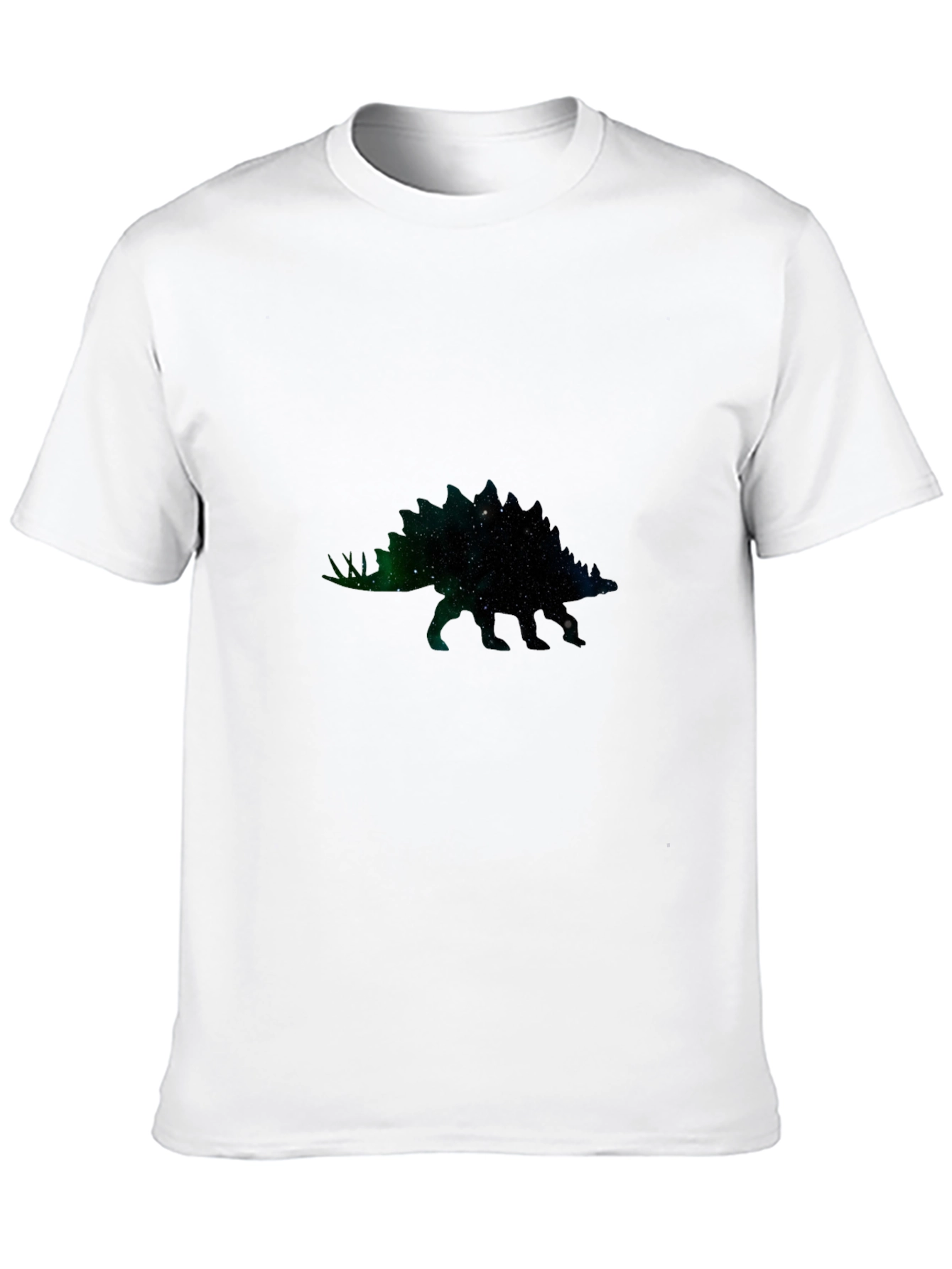 Galaxy Stegosaurus Graphic Tee - Black