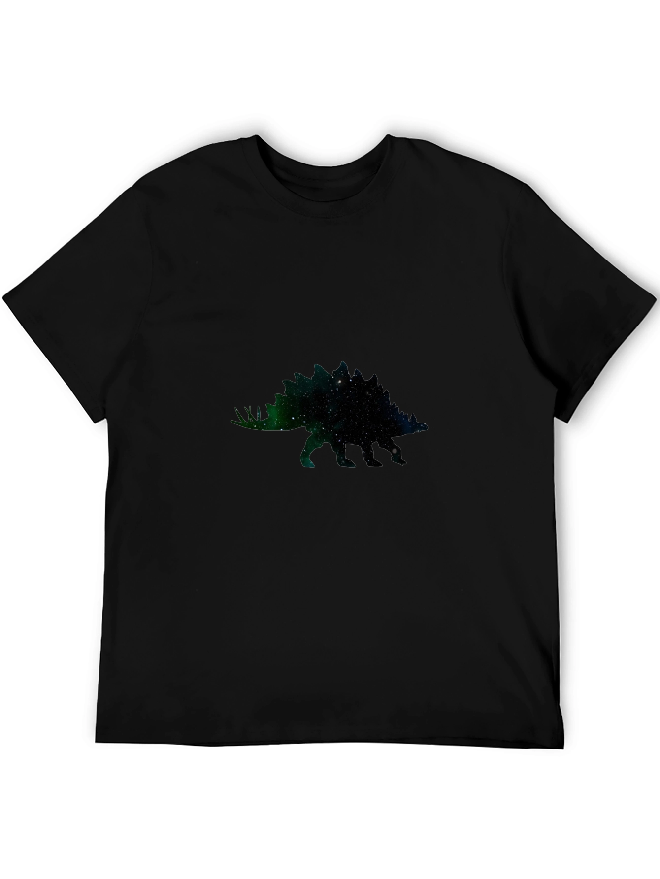 Galaxy Stegosaurus Graphic Tee - Black