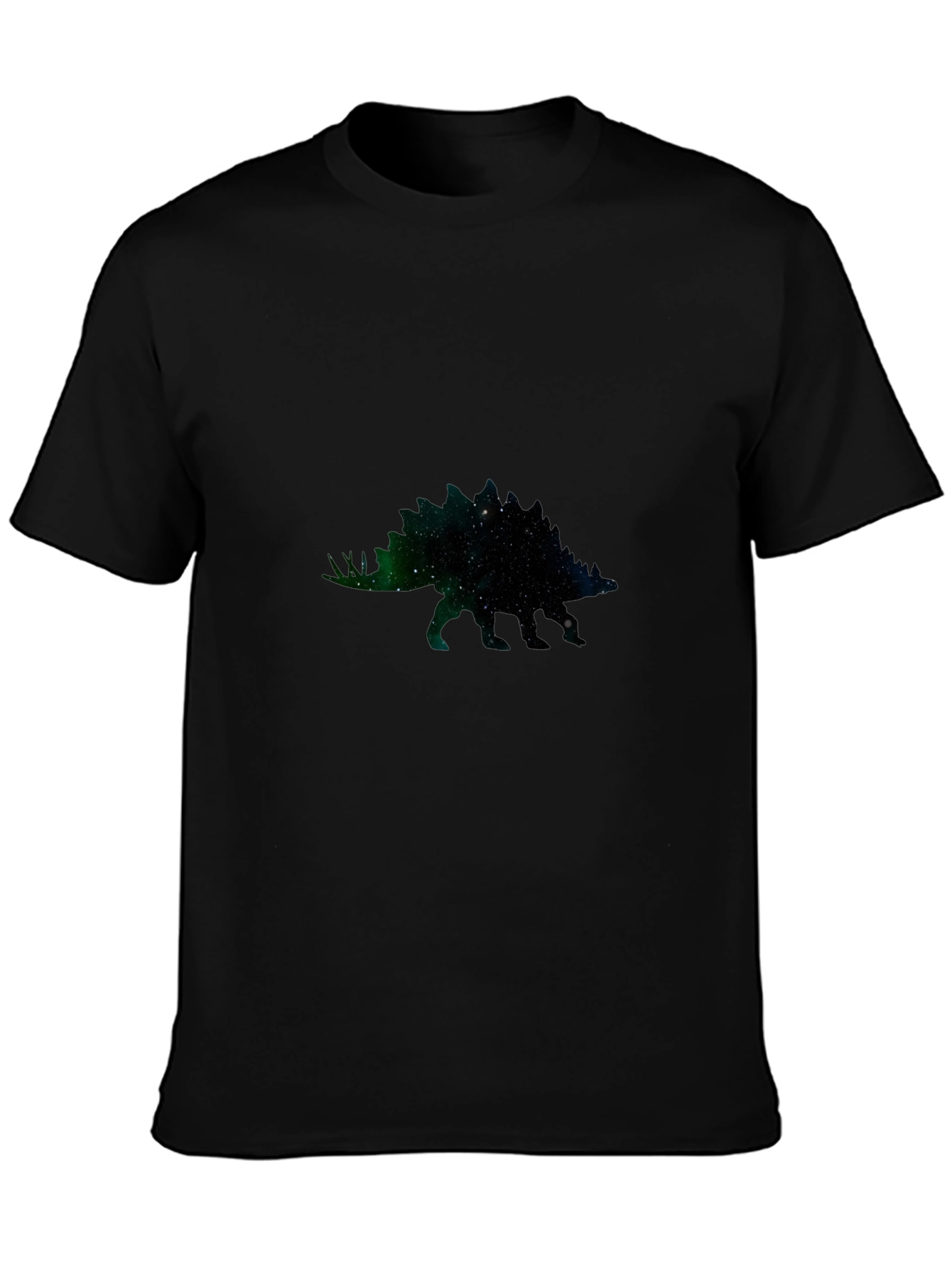 Galaxy Stegosaurus Graphic Tee - Black