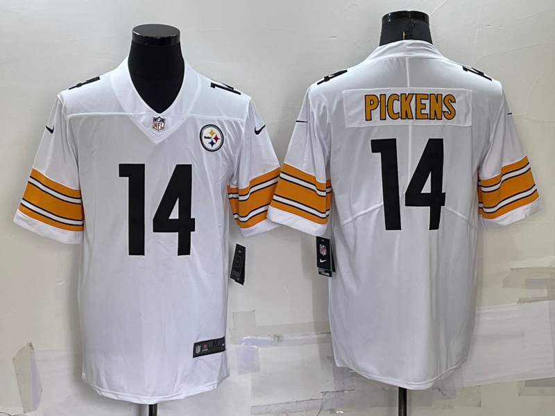Men's Pittsburgh Steelers George Pickens #14 White Game Jerseys