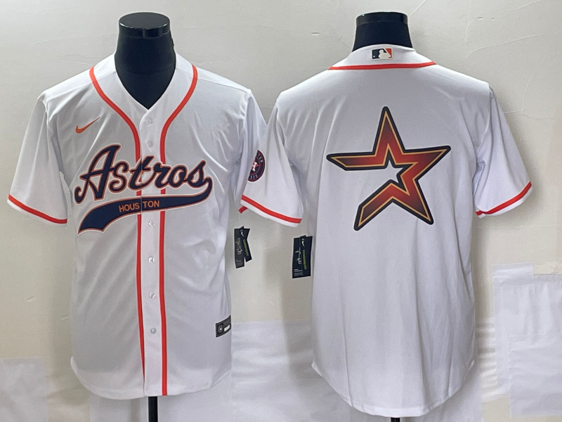 Men's Houston Astros White Replica Authentic Jerseys Joint Edition