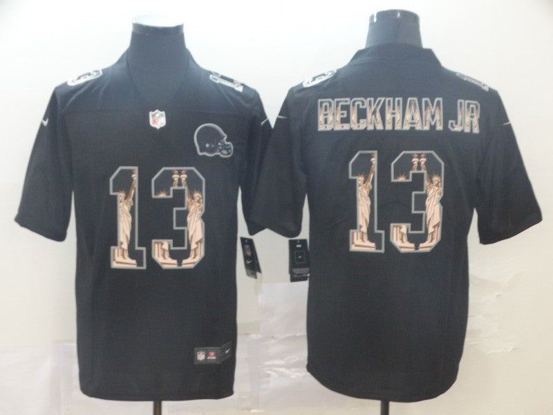 Men's Cleveland Browns Odell Beckham Jr. Black Player Game Jerseys