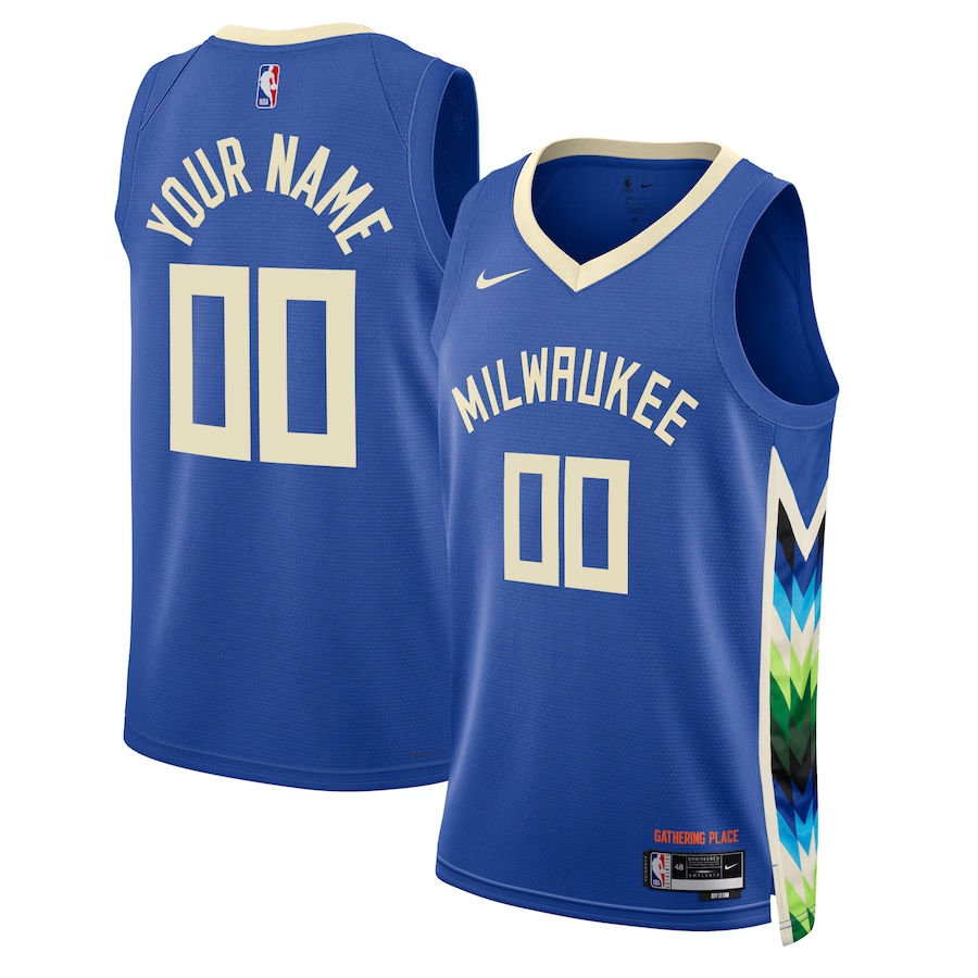 Men's Milwaukee Bucks Royal 2022/23 Swingman Custom Jerseys - City Edition