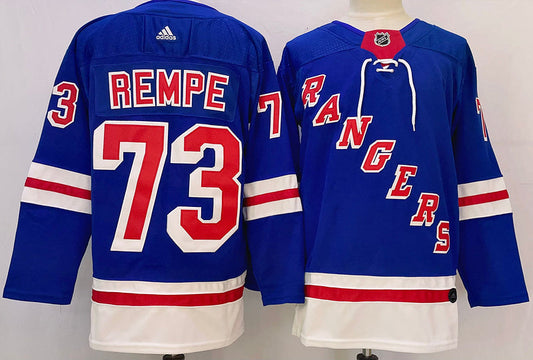 Men's New York Rangers Matt Rempe #73 Blue Player Jerseys