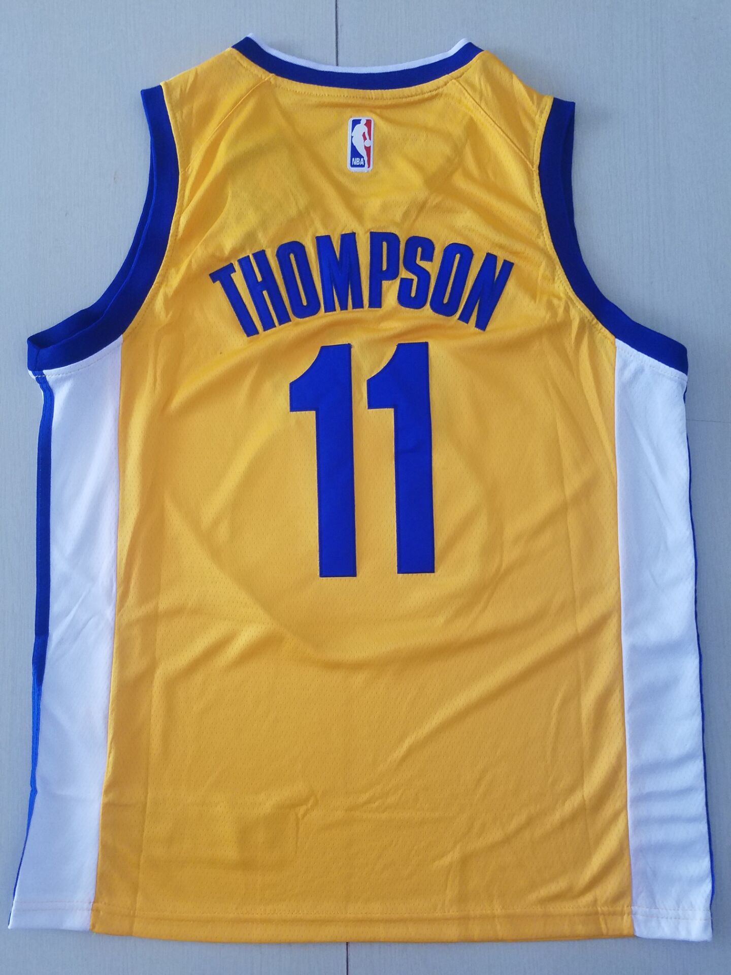 Men's Golden State Warriors Klay Thompson #11 Yellow Fashion Swingman Jerseys