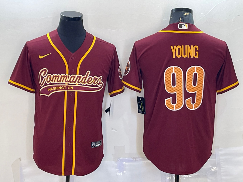 Men's Washington Commanders Chase Young #99 Red Game Jerseys Joint Edition