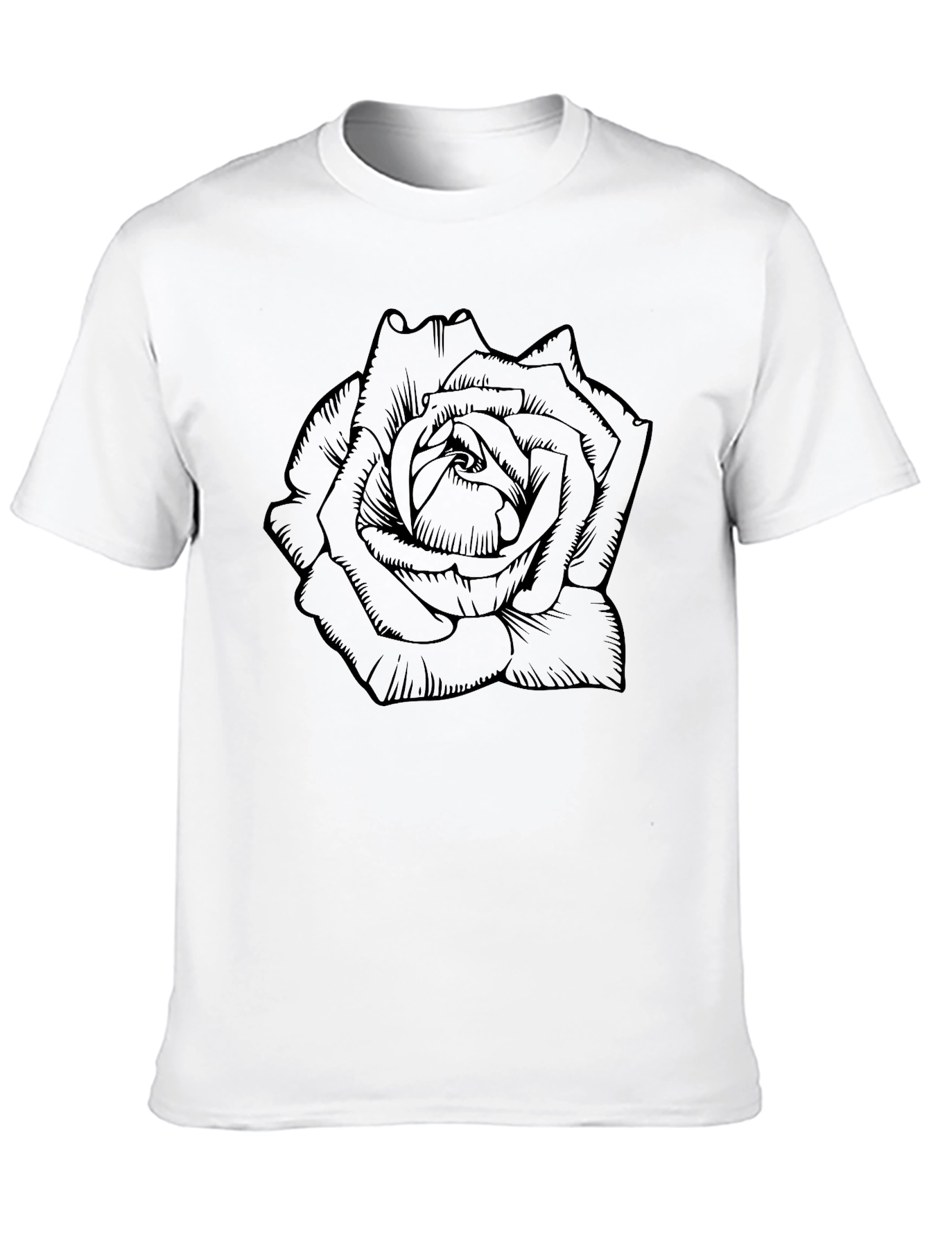 Black Rose Graphic Tee - Stylish Mens T-Shirt