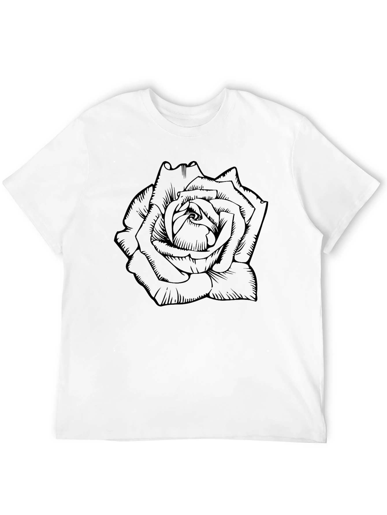Black Rose Graphic Tee - Stylish Mens T-Shirt