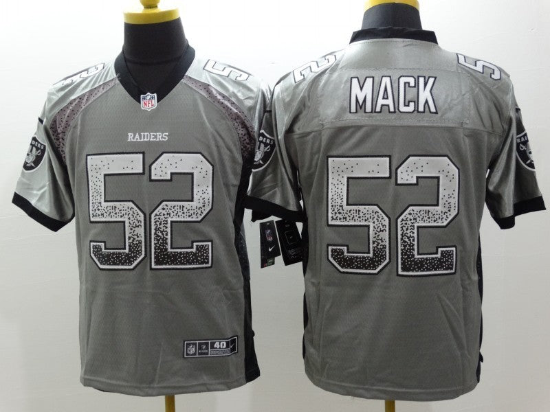 Men's Las Vegas Raiders Khalil Mack #52 Gray Game Player Jerseys