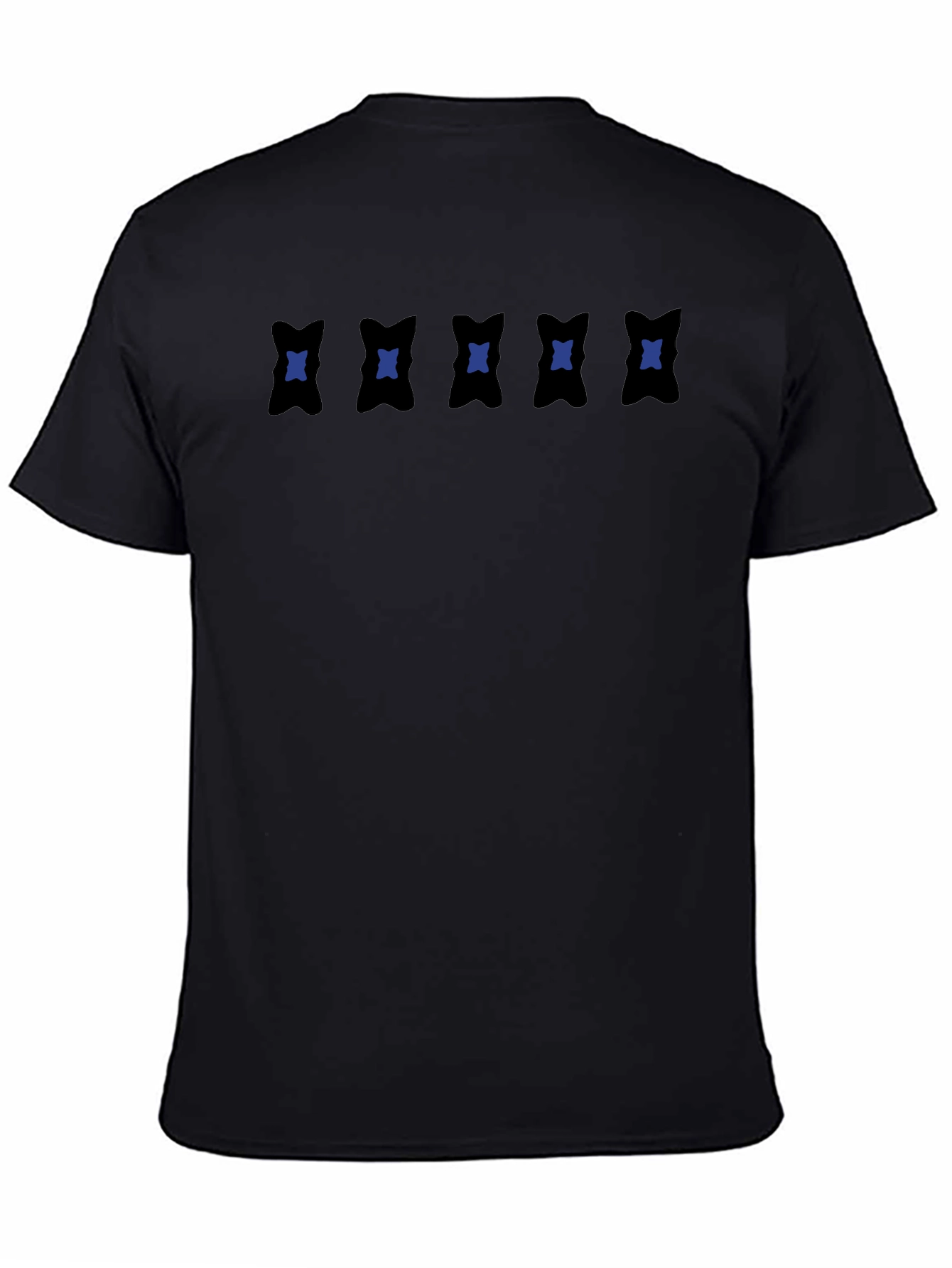 Black Graphic Tee - Abstract Pattern