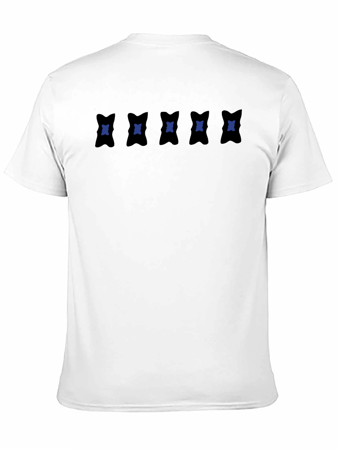 Black Graphic Tee - Abstract Pattern