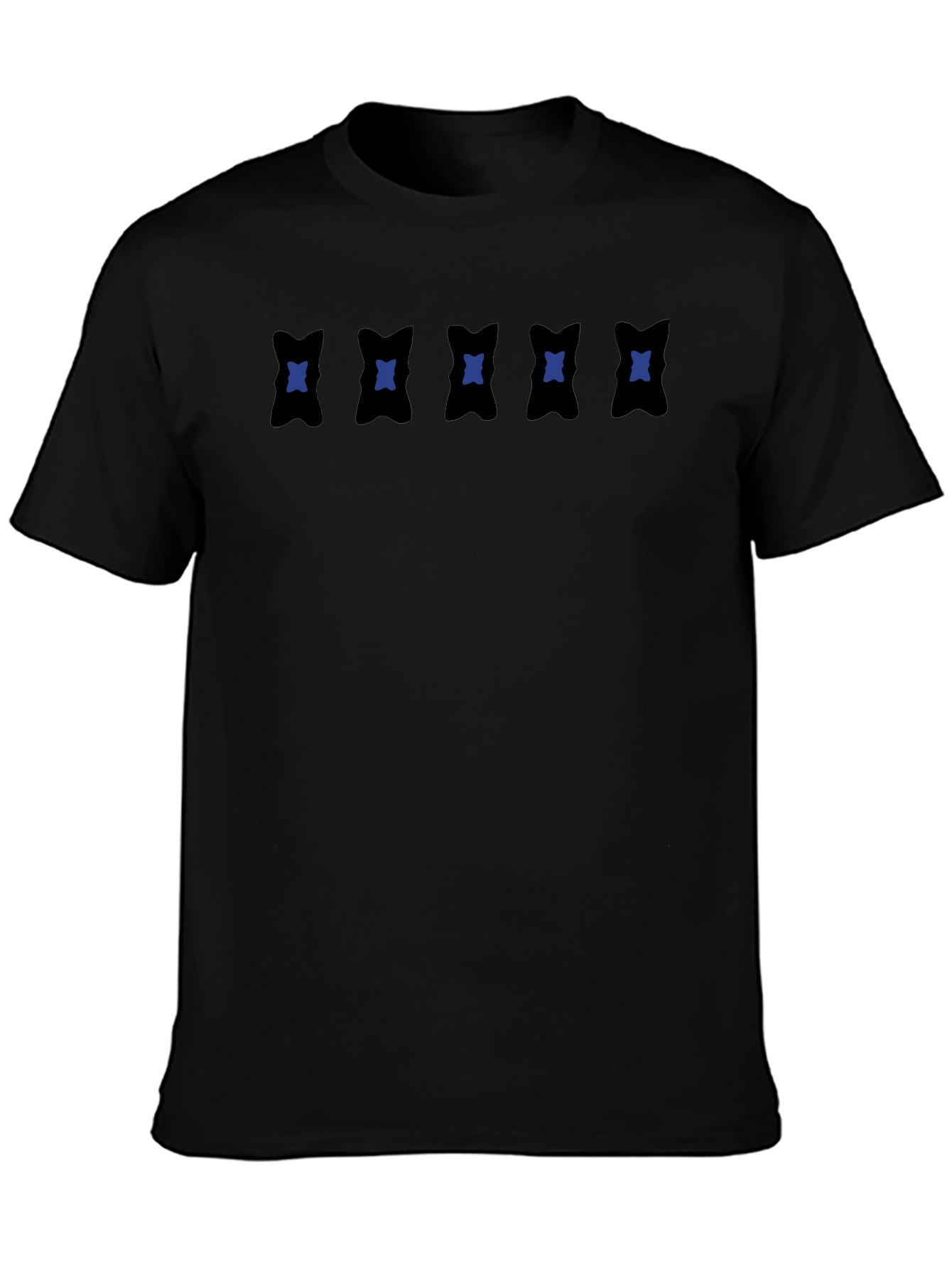 Black Graphic Tee - Abstract Pattern