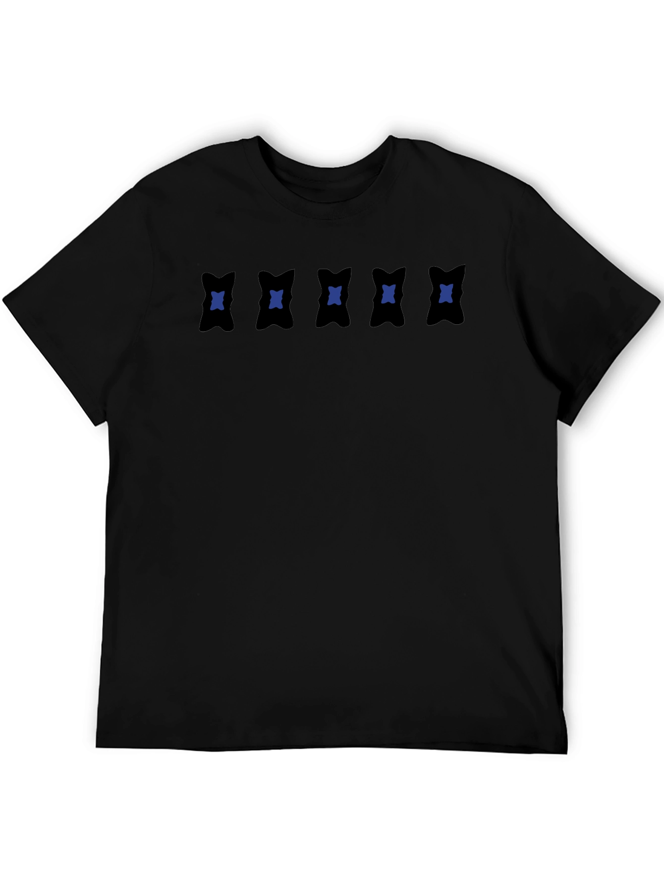 Black Graphic Tee - Abstract Pattern