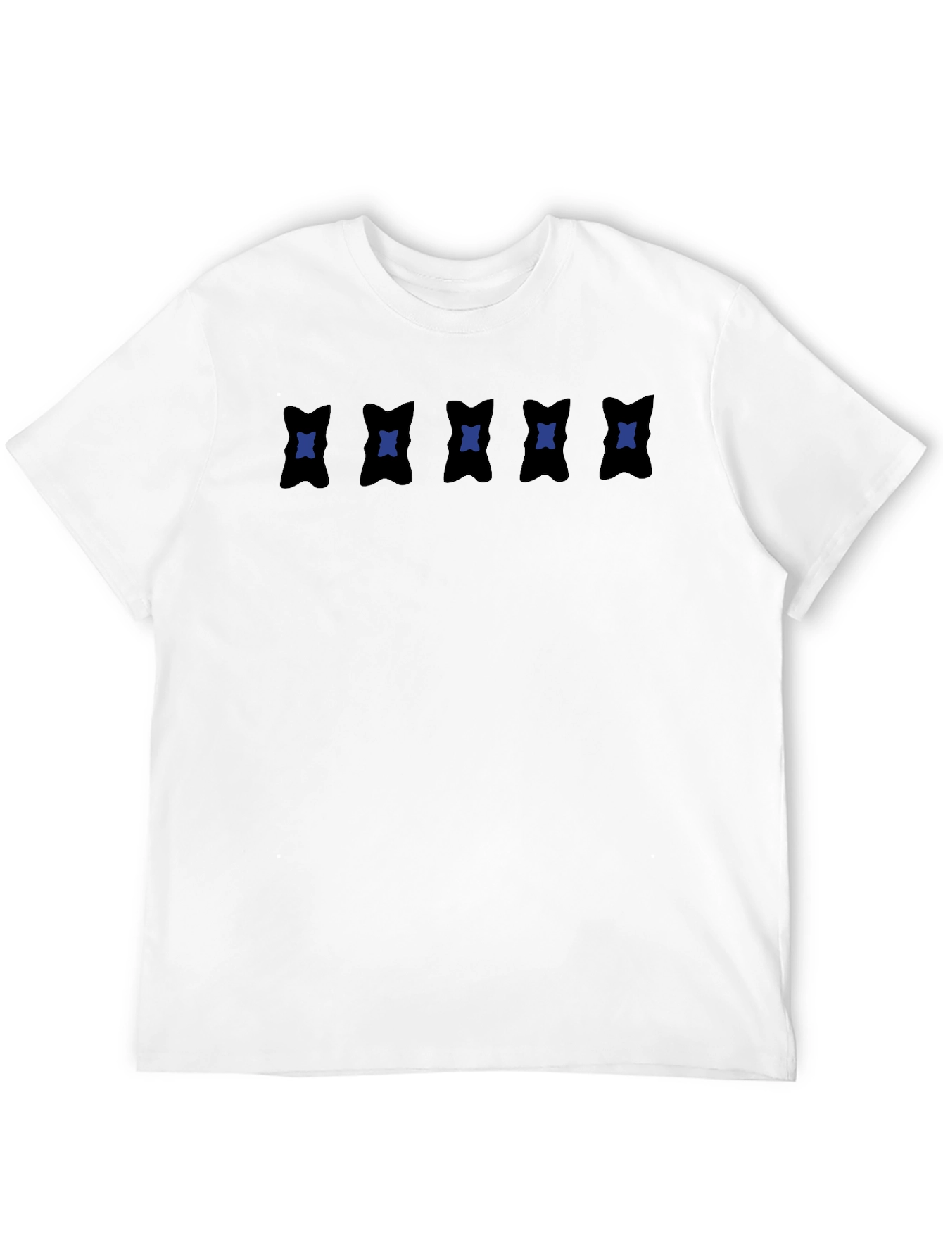 Black Graphic Tee - Abstract Pattern
