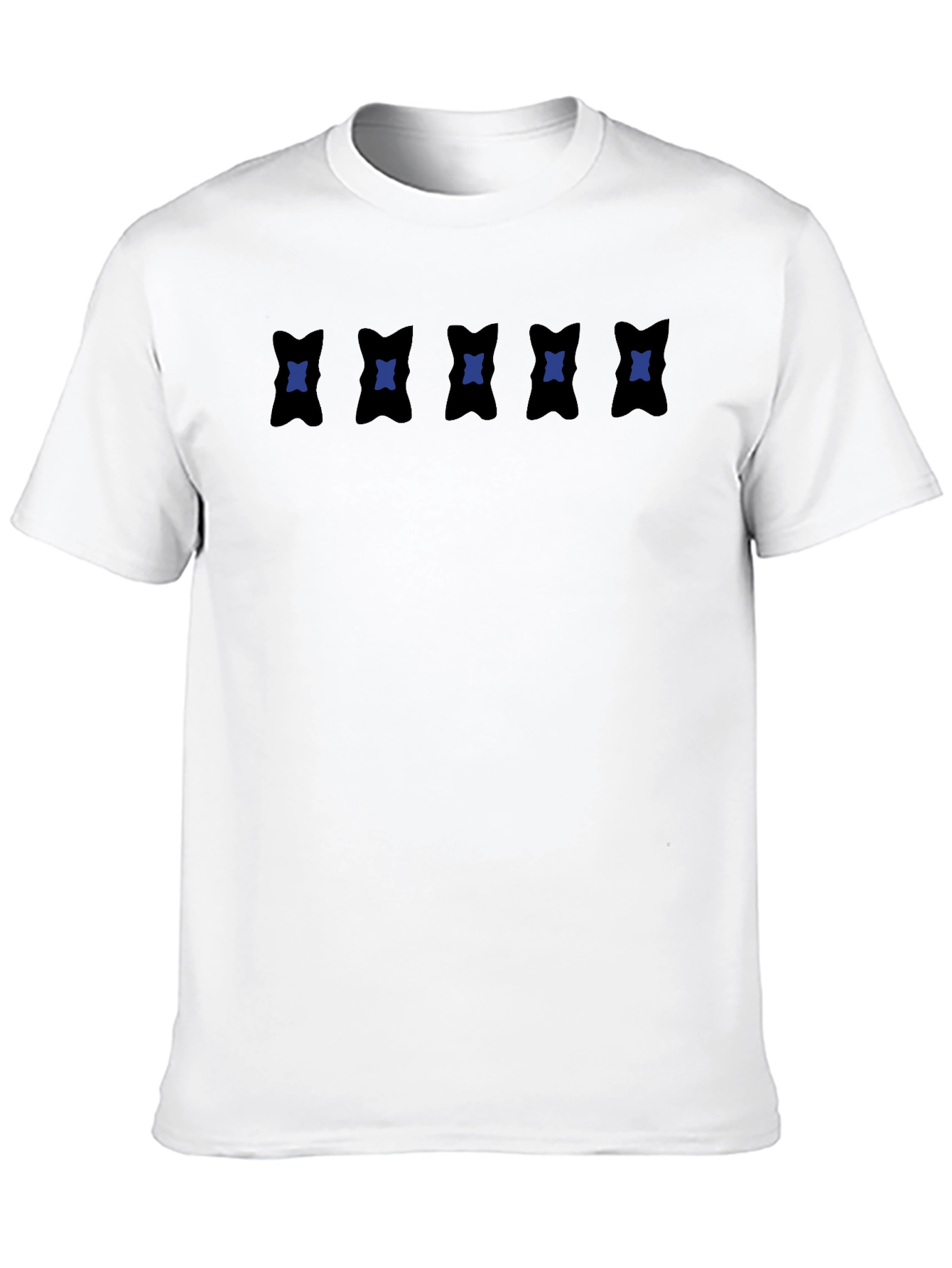 Black Graphic Tee - Abstract Pattern