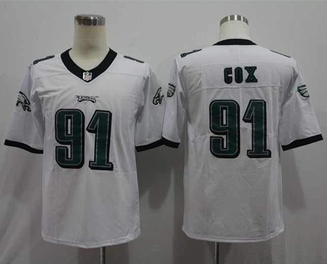 Men's Philadelphia Eagles Fletcher Cox #91 White Game Jerseys