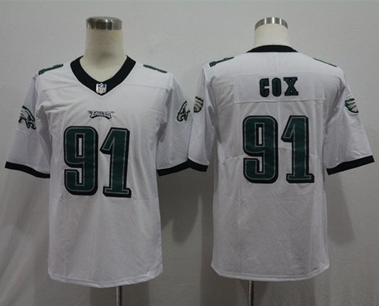Men's Philadelphia Eagles Fletcher Cox #91 White Game Jerseys