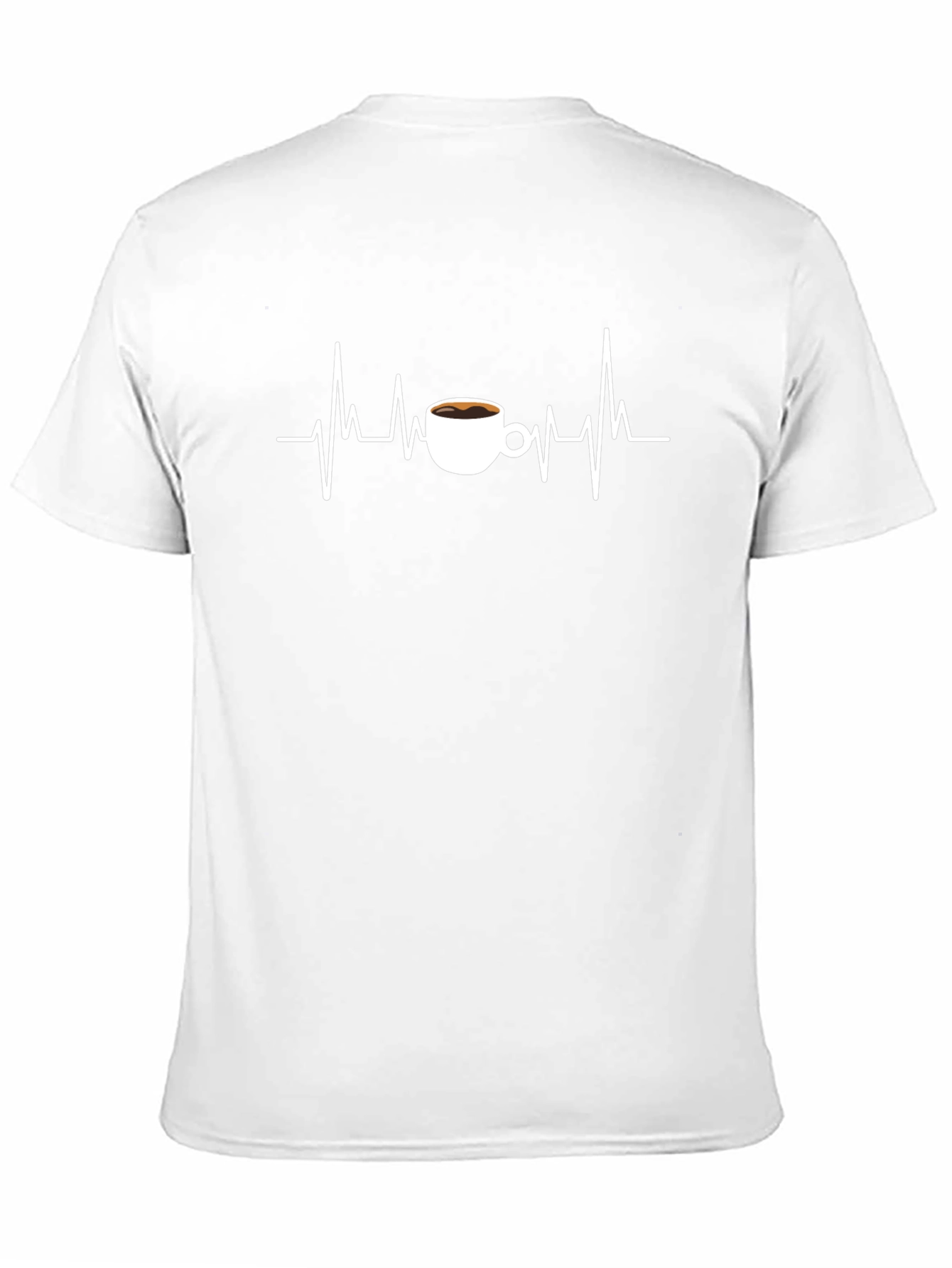 Coffee Heartbeat T-Shirt - Caffeine ECG Tee